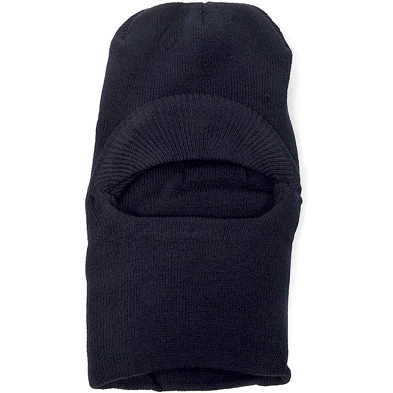 Balaclavas Unisex Open-Face Knit Ski-Mask with Visor - Navy - C211545640D $18.73