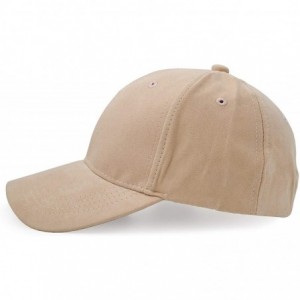 Baseball Caps Suede Baseball Cap- Unisex Faux Suede Leather Classic Adjustable Plain Hat Baseball Cap - Khaki - CQ183REGQQ6 $...