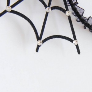 Headbands Halloween Cosplay Spider Hair Hoop-New Trendy Spiders Web Headband Headdress Hallowmas Party Gift (Black 2) - CU184...