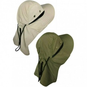 Sun Hats Men Women Boonie Bucket Hat with Neck Flap Wide Brim UV Protection Sun Hat Cap Packable Adjustable - CW18REQHIQR $30.54