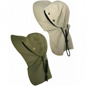 Sun Hats Men Women Boonie Bucket Hat with Neck Flap Wide Brim UV Protection Sun Hat Cap Packable Adjustable - CW18REQHIQR $34.15