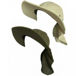 Sun Hats Men Women Boonie Bucket Hat with Neck Flap Wide Brim UV Protection Sun Hat Cap Packable Adjustable - CW18REQHIQR $34.15