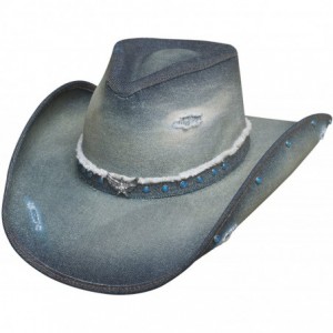 Cowboy Hats Silver Wings Denim Western Cowboy Hat - C311VHJHTGN $99.51