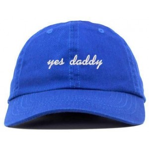 Baseball Caps Yes Daddy Embroidered Low Profile Deluxe Cotton Cap Dad Hat - Vc300_royal - CU18OE0Z249 $12.66