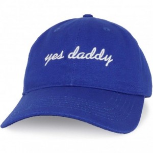Baseball Caps Yes Daddy Embroidered Low Profile Deluxe Cotton Cap Dad Hat - Vc300_royal - CU18OE0Z249 $31.45