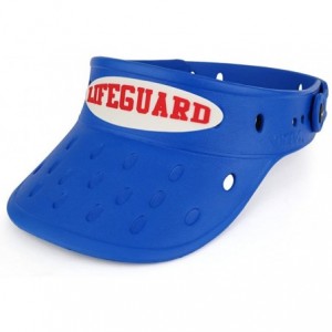 Visors Durable Adjustable Floatable Summer Visor Hat with Lifeguard Snap Charm - Royal - C217YXZR6WG $41.63