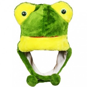 Skullies & Beanies Plush Soft Animal Beanie Hat Halloween Cute Soft Warm Toddler to Teen - Frog - CK12M5NBL63 $26.50