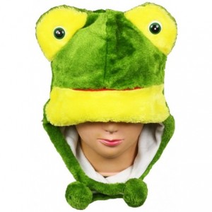 Skullies & Beanies Plush Soft Animal Beanie Hat Halloween Cute Soft Warm Toddler to Teen - Frog - CK12M5NBL63 $26.80