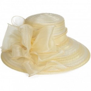 Sun Hats Lightweight Kentucky Derby Church Dress Wedding Hat S052 - S062-beige - CG12CEWPOTF $48.50