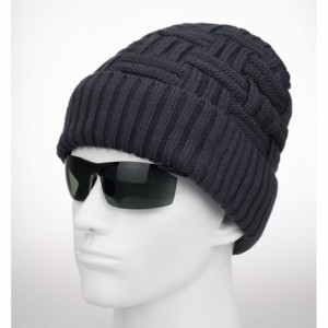 Skullies & Beanies Mens Winter Knitting Wool Warm Hat Daily Slouchy Hats Beanie Skull Cap - Grey a - CA12O6IZS85 $19.53