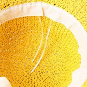 Sun Hats Spring and Summer Beach Cap Women Straw Fisherman Hat Sun Hat (Yellow) - Yellow - CB18QNLTR35 $17.68