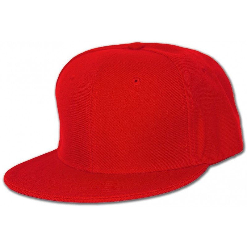 Baseball Caps Blank Baseball Hat - Red - CE112BY1XER $17.53