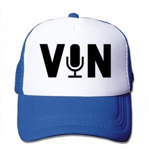 Baseball Caps Original Vin Scully Microphone Mesh Trucker Hats Cap - Royalblue - CH12K4VIJZ9 $19.58