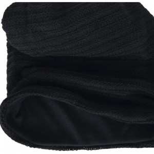 Skullies & Beanies Men Oversize Skull Slouch Beanie Large Skullcap Knit Hat - Solid-black1 - C118LGQD080 $24.40
