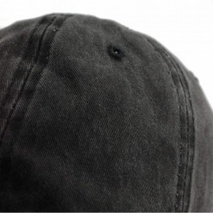 Baseball Caps Cowboy Baseball Cap Miller-Lite Vintage Plain Adjustable Denim Hat for Women Men Black - Blue - C618UMMQ244 $26.00