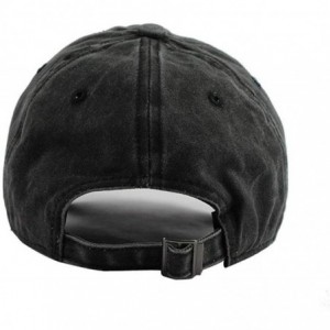 Baseball Caps Cowboy Baseball Cap Miller-Lite Vintage Plain Adjustable Denim Hat for Women Men Black - Blue - C618UMMQ244 $26.00