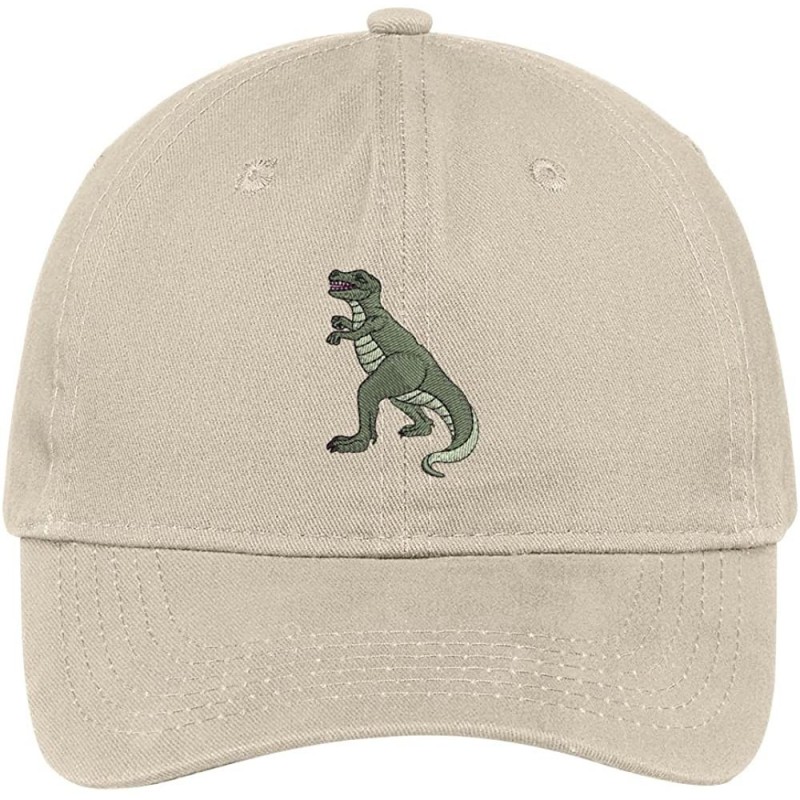 Baseball Caps T Rex Dinosaur Embroidered Cap Premium Cotton Dad Hat - Stone - C51838Y7GMM $34.03