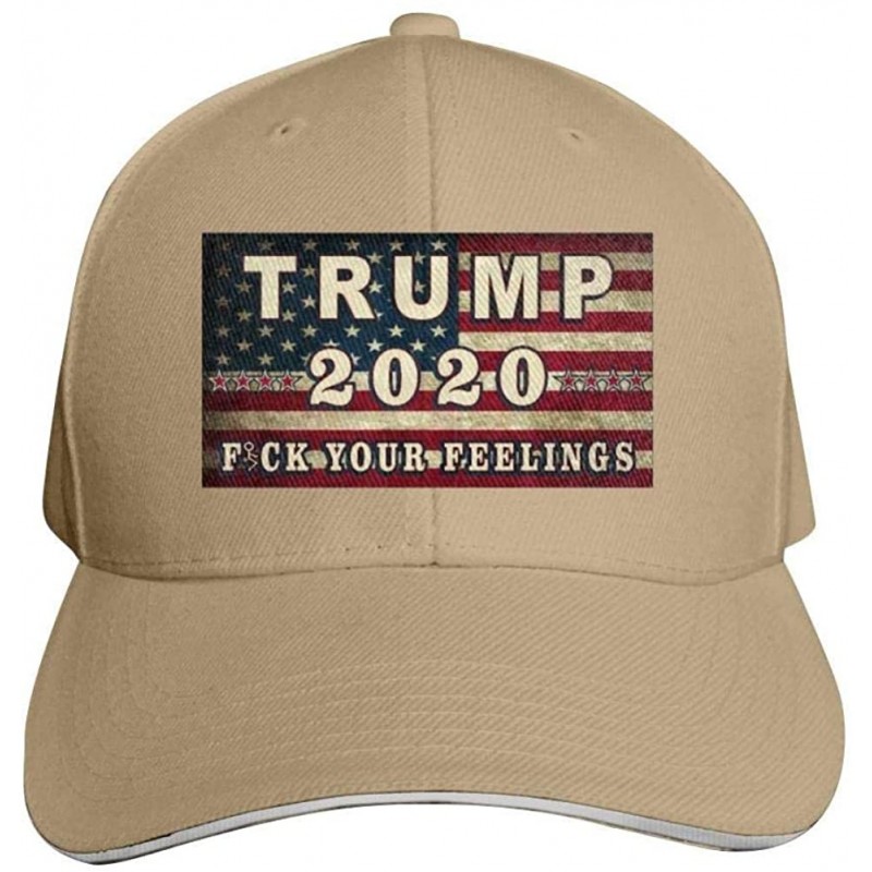 Baseball Caps Trump 2020 Fuck Your Feeling Adjustable Baseball Caps Vintage Sandwich Hat Sandwich Cap Peaked Trucker Dad Hats...