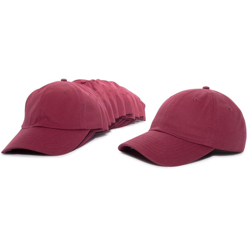 Baseball Caps Baseball Cap Mens Trucker Hat Dad Hats Caps for Women 12 Pack - Maroon - CN18IDXN2G2 $57.26