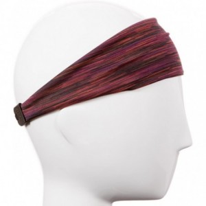 Headbands Xflex Space Dye Adjustable & Stretchy Wide Headbands for Women - Heavyweight Space Dye Maroon - CE17WZDOU7G $22.42
