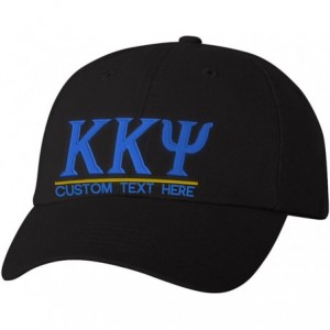 Skullies & Beanies Personalized Kappa Kappa Psi Greek Line Hat - Black - C018CL5H003 $55.31