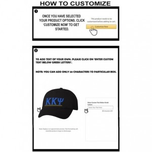 Skullies & Beanies Personalized Kappa Kappa Psi Greek Line Hat - Black - C018CL5H003 $49.38