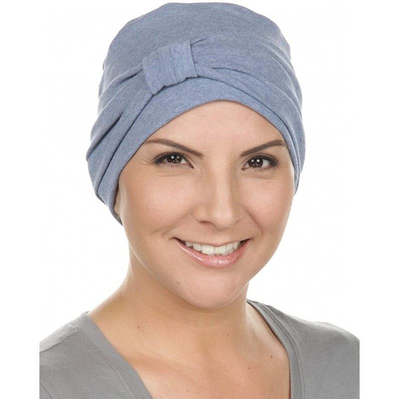 Headbands Double Layered Comfort Cotton Chemo Sleep Cap & Headband Beanie Hat Turban for Cancer - C111BFKFSYT $39.41