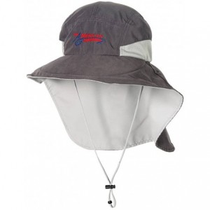 Sun Hats Mens Microfiber Fishing Sun Hat Wide Brim Flap Cap - Charcoal - C012O7NZBG3 $37.15