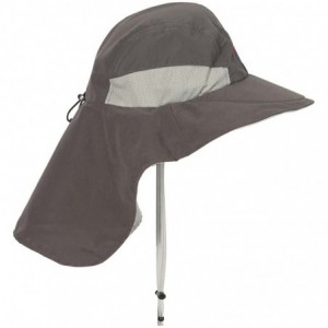 Sun Hats Mens Microfiber Fishing Sun Hat Wide Brim Flap Cap - Charcoal - C012O7NZBG3 $33.94