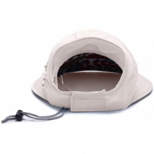 Visors Women Foldable Wide Brim Sun Hats UV Protection Visor Hat Quick Dry Cap - Beige - CE18EAT84HE $20.11