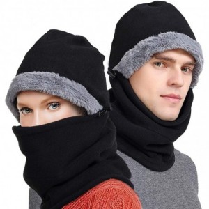 Balaclavas Balaclava Face Mask Winter Cold Weather Fleece Hood Neck Warmer for Men Women - Black - C118Z0ZNH54 $35.90