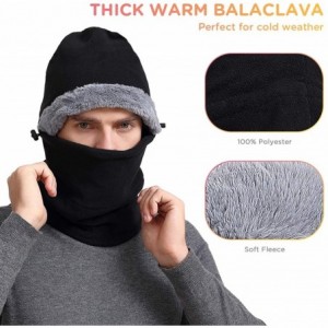 Balaclavas Balaclava Face Mask Winter Cold Weather Fleece Hood Neck Warmer for Men Women - Black - C118Z0ZNH54 $32.35