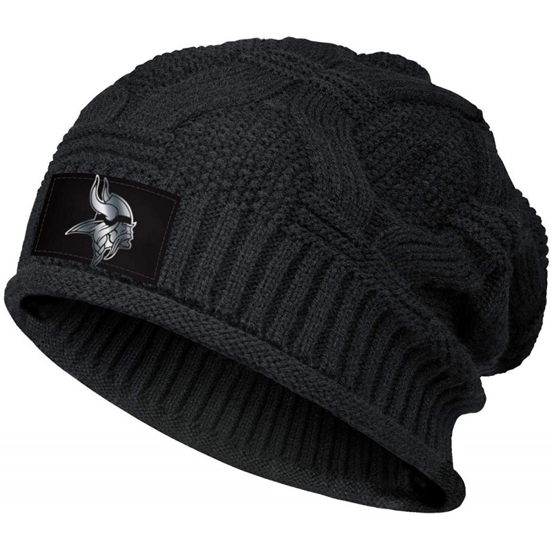 Skullies & Beanies Trendy Winter Warm Beanies Hat for Mens Women's Slouchy Soft Knit Beanie Cool Knitting Caps - Black-17 - C...