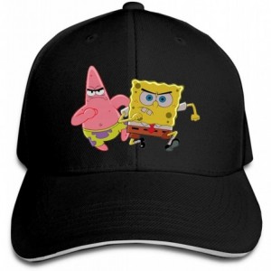 Baseball Caps Men's Angry Spongebob Cotton Snapback Caps Dry and Crisp Cool TravelMid Crown Curved Bill Tennis Caps - Black -...