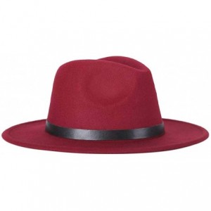 Fedoras Men Fedoras Women's Fashion Jazz hat Summer Spring Black Woolen Blend Cap Outdoor Casual hat - Beige - CT18NCE8WNK $4...