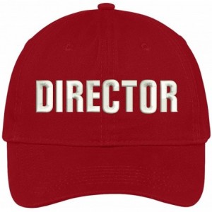 Baseball Caps Director Embroidered Soft Cotton Low Profile Dad Hat Baseball Cap - Red - C8183NHYRW0 $40.66