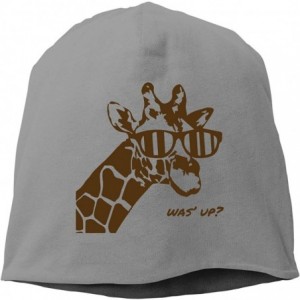 Skullies & Beanies Woman Skull Cap Beanie Giraffe Headwear Knit Hat Warm Hip-hop Hat - Deep Heather - C518IN9TGUQ $30.80