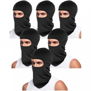 Balaclavas 6 Pieces Face Balaclava Cover Ice Silk UV Protection Full Face Cover for Women and Men Outdoor Sports - Black - C3...