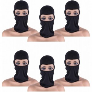 Balaclavas 6 Pieces Face Balaclava Cover Ice Silk UV Protection Full Face Cover for Women and Men Outdoor Sports - Black - C3...