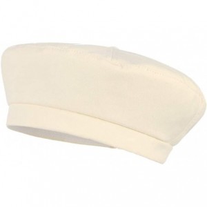 Berets Womens Classic Beret Hat Summer French Beret Solid Color Beanie Cap Hat - White - CW18WEEQKMY $19.68