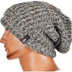 Skullies & Beanies Men's Slouchy Beanie Knit Crochet Rasta Cap for Summer Winter - Mixtz-khaki - C912O9SLR7C $27.53