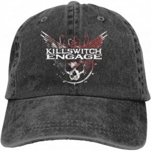 Baseball Caps Killswitch Engage Denim Hat Fashion Can Adjust Denim Cap Baseball Cap Unisex - Black - CH18U0WG8CC $18.36