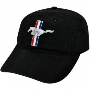Baseball Caps HAT - Ford Mustang Embroiderd Adjustable Ball Cap Hat Black - CE12NRSOHL5 $38.22