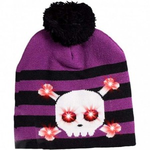 Skullies & Beanies Halloween Light Up Costume Beanie Hat Cap One Size Fits Most Cute and Festive! - Skeleton - CL18Z53E42X $2...