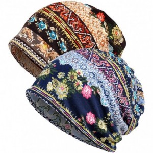 Skullies & Beanies Women's Baggy Slouchy Beanie Chemo Hat Cap Scarf - 2 Pack - CY18680ZE3G $27.96