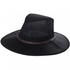 Sun Hats FANCET Bucket Hat for Women Foldable Sun UV SPF Cotton Hunting Fishing - 99069_black - CR18E2K2ZLG $39.77