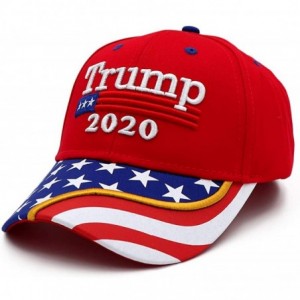 Baseball Caps Donald Trump Hat 2020 Keep America Great KAG MAGA with USA Flag 3D Embroidery Hat - Hat8-red - CO18XO2E2UG $29.12