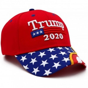 Baseball Caps Donald Trump Hat 2020 Keep America Great KAG MAGA with USA Flag 3D Embroidery Hat - Hat8-red - CO18XO2E2UG $23.89