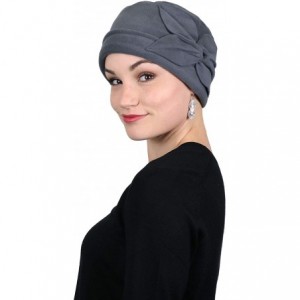 Skullies & Beanies Womens Hat Fleece Beanie Cloche Cancer Headwear Chemo Ladies Winter Head Coverings Butterfly - Grey - C918...