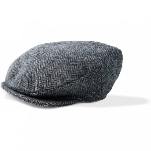 Newsboy Caps Tweed Patchwork Irish Flat Cap - Grey Herringbone - CV12KO4OWBB $80.96